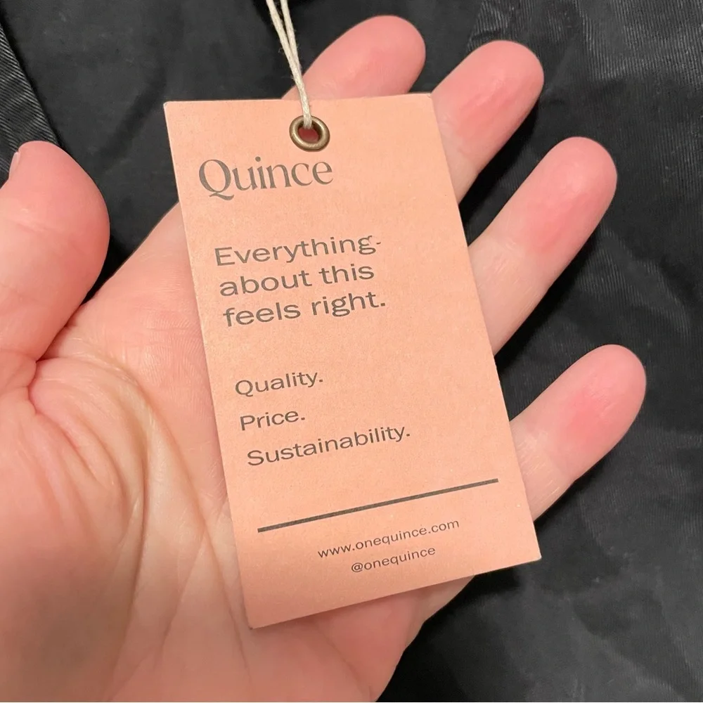 Quince Women's Small Black Tencel Midi Dress Button Down Short Sleeve Pockets - Picture 5 of 5